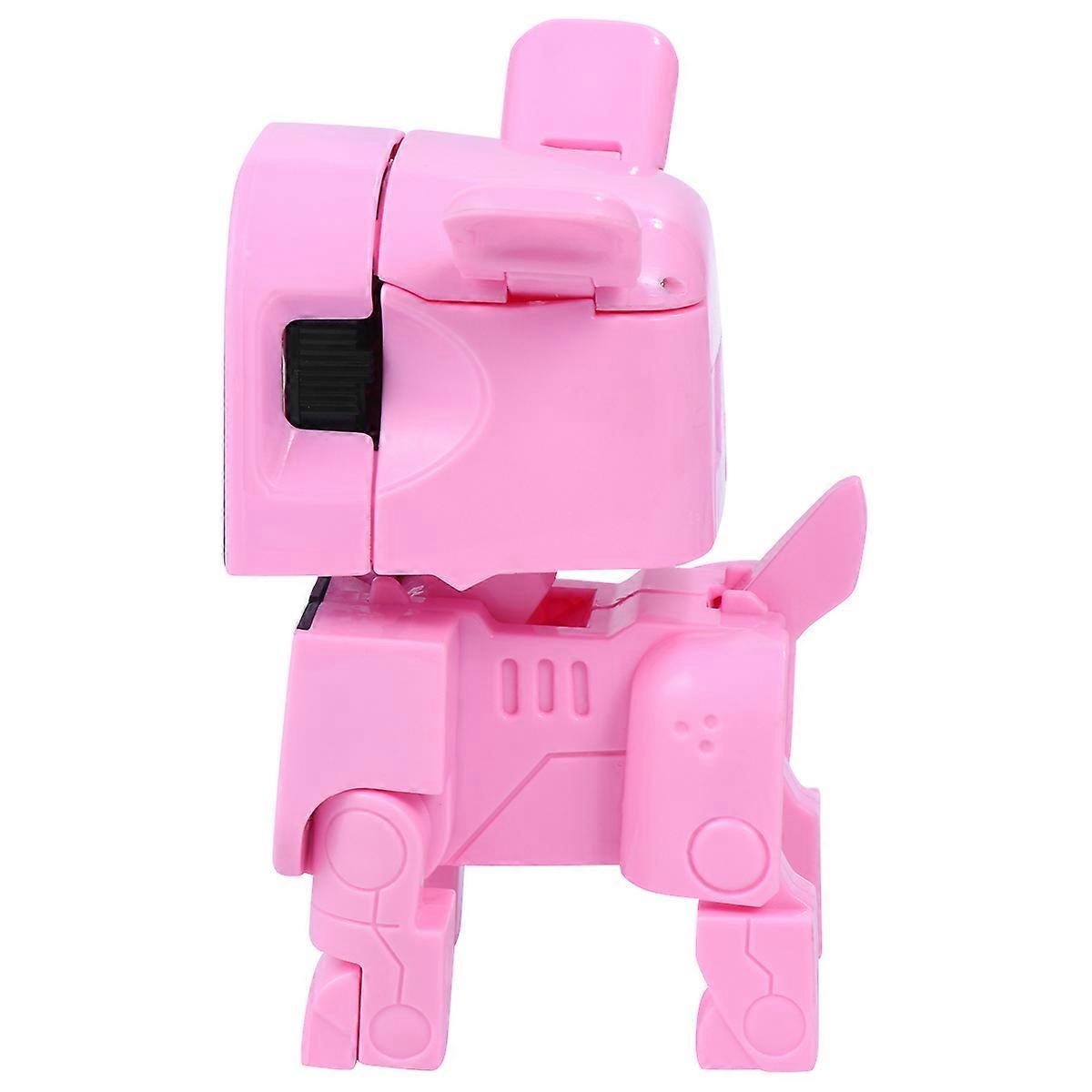Robot Shaped Alarm Clock Multi functional Electronic Alarm Clock (Dog Blue)