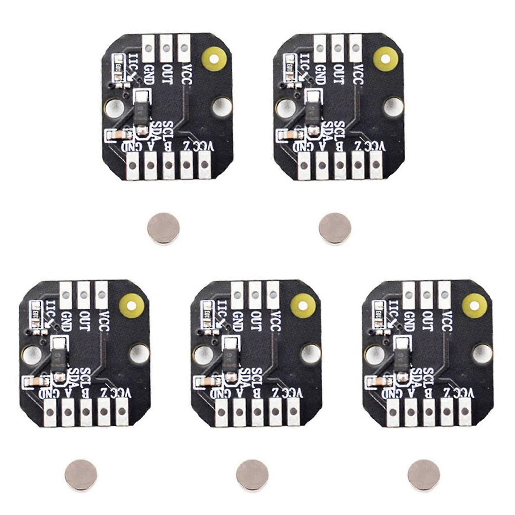 5X MT6701 Magnetic Encoder Module PWM/I2c Brushless Motor Encoder ABZ Mode 1024 Lines Replaces AS5600 Module