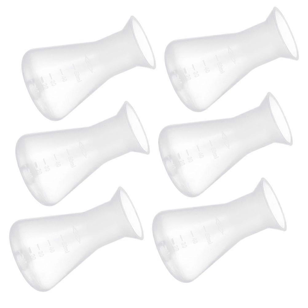 50Ml Plastic Conical Flask for Laboratory 6Pcs Experiment Set