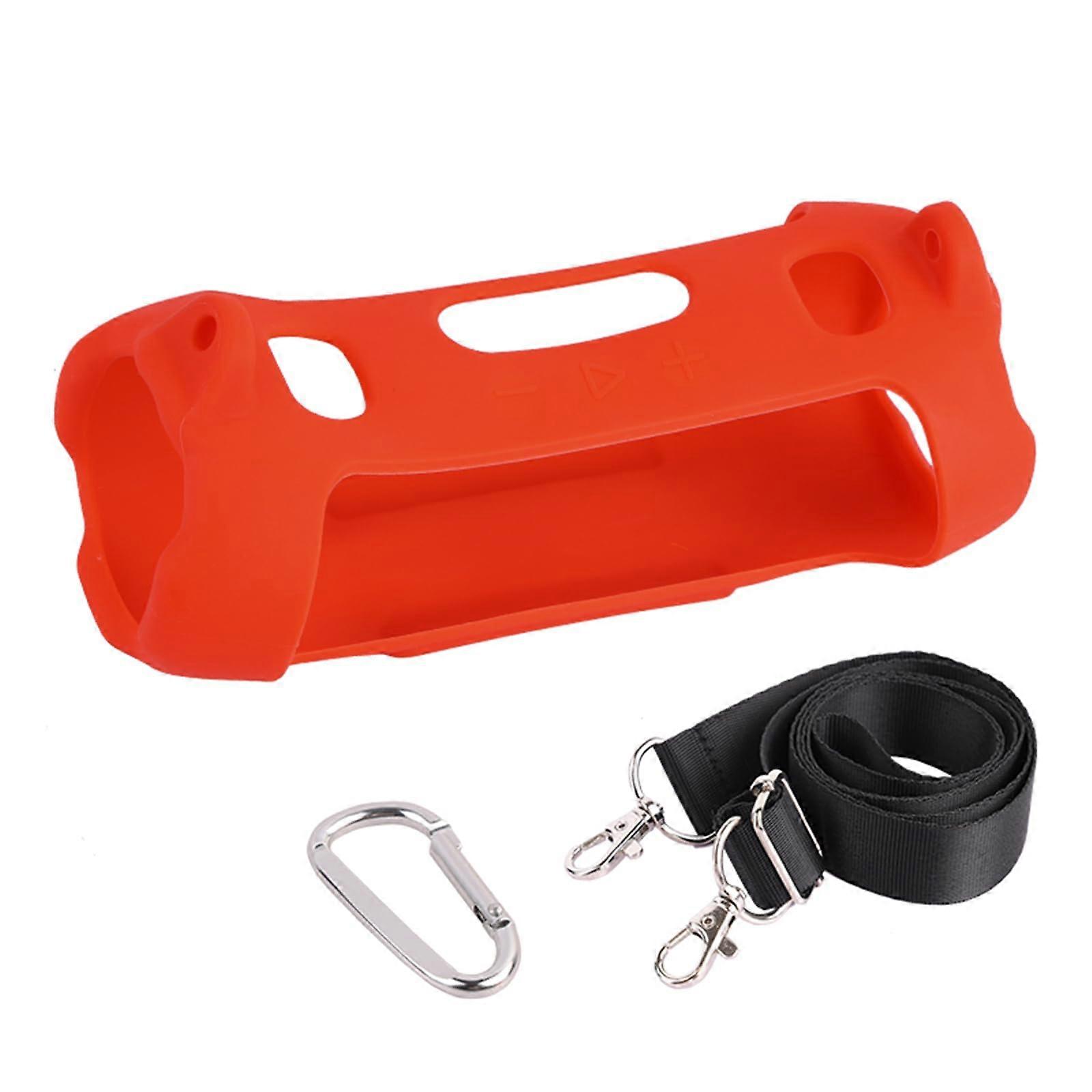 Silicone Protective Case for Speakers Shell Guard Holder Red Shock Absorption Enhanced Grip