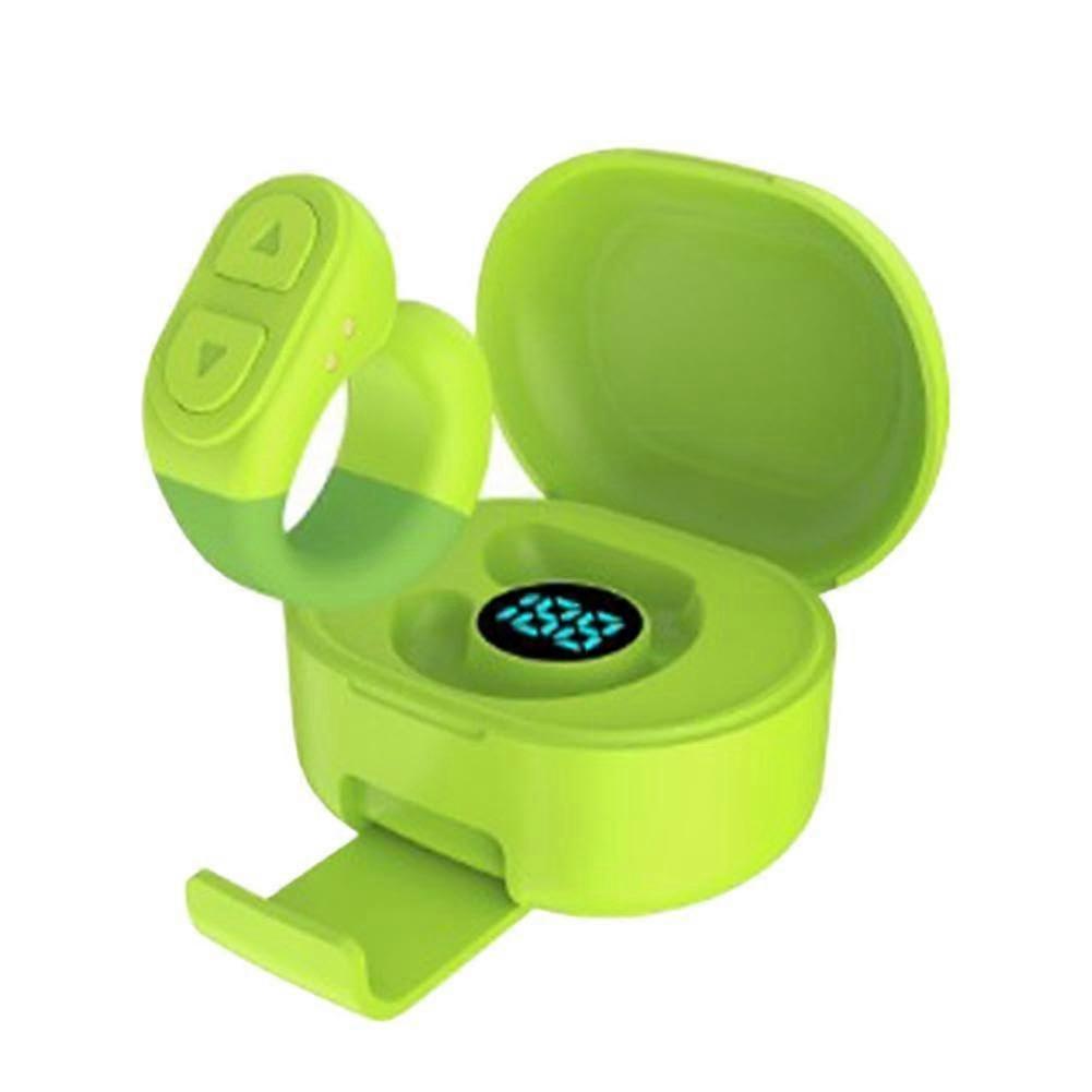 Bluetooth Remote Control with Long Range, Fast Charging Case for Selfies, TikTok, EBooks  Green