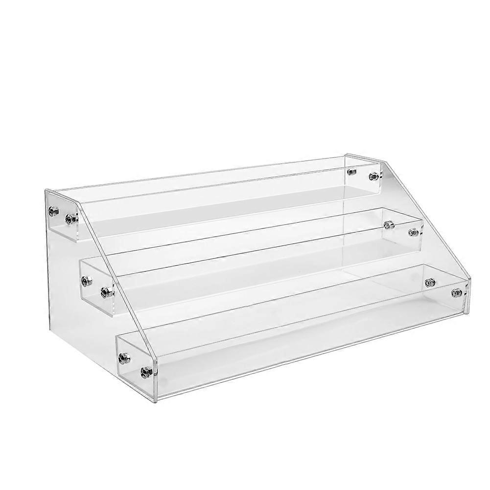 3 Tier Clear Acrylic CD Holder Cascading CD Storage Rack
