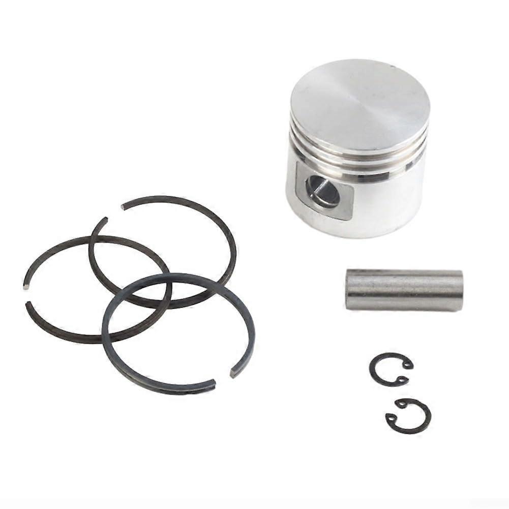 Air Compressor Piston Kit 42mm with Rings and Pin, Durable Metal Replacement Parts for Piston Type Compressor