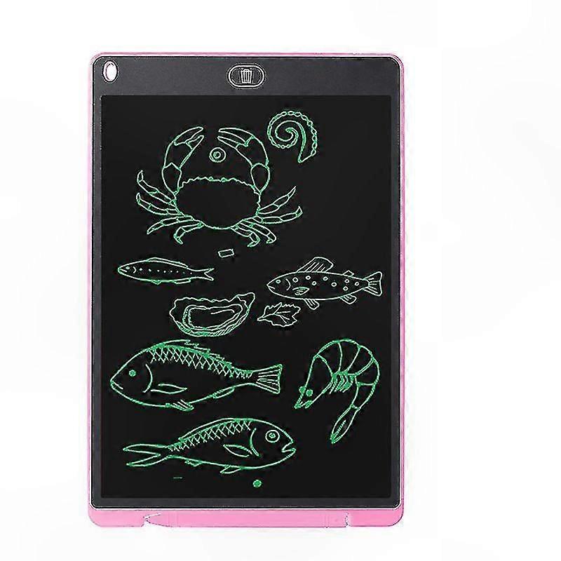 12 Inch LCD Writing Tablet with Memory Lock Function Portable Graphics Board for Drawing and Writing Pink