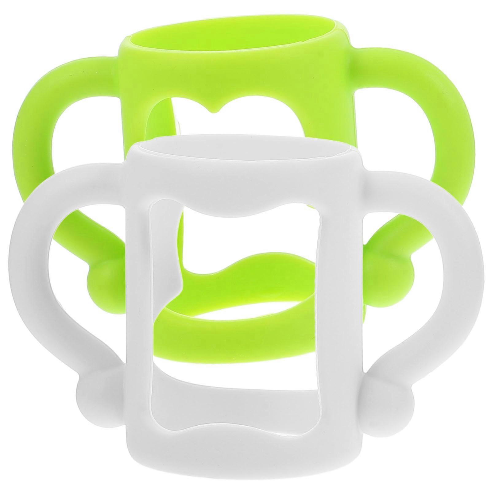 Baby Bottle Handle Silicone Grip for Feeding 2Pcs Assorted