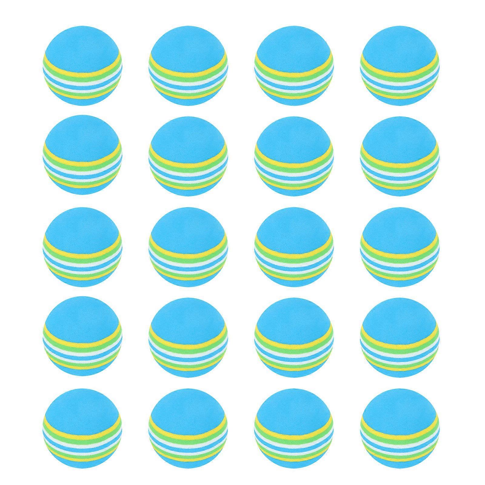 25Pcs Blue Rainbow Ball Eva Golf Training Ball for Practice