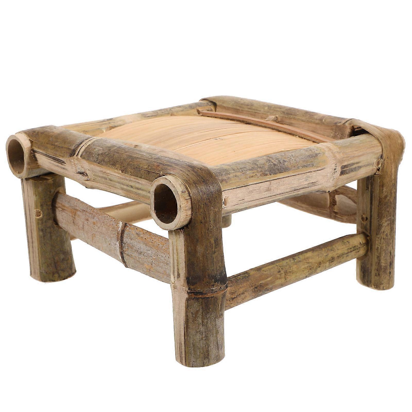 Comfortable Bamboo Stool Low Bench for Home Use in Multi Color