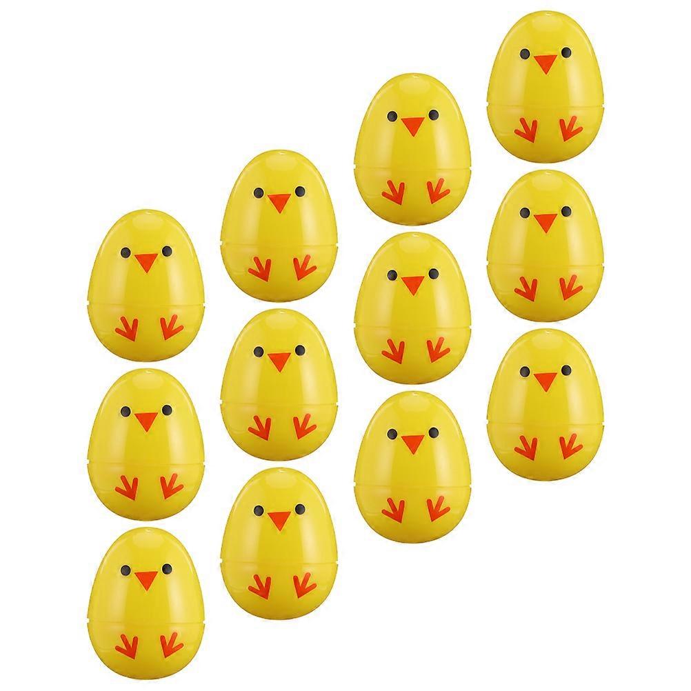 Easter Chicken Egg Decor for 12Pcs Plastic Practical Easter Supplies