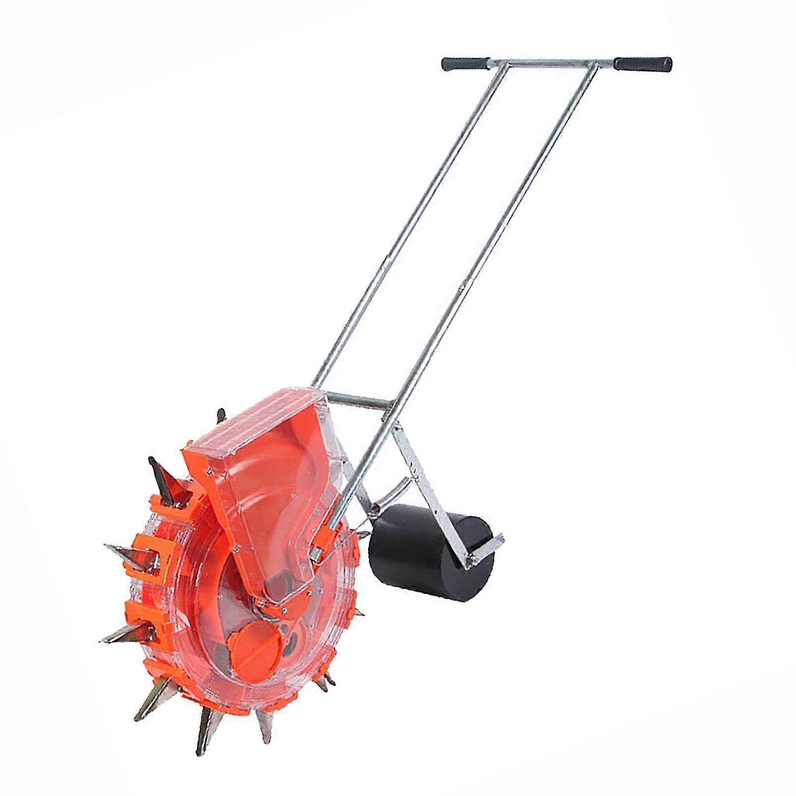 Vegetable Seeder Hand Push Planter for Corn Soybean Peanut Beans with 7 Mouths Ergonomic Handle