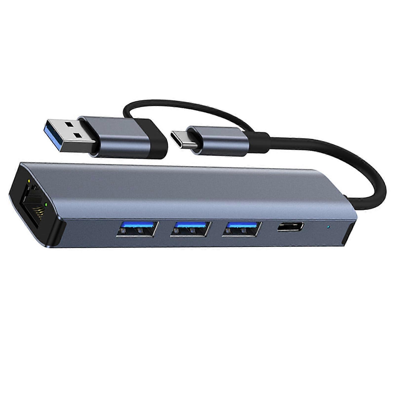 USB Type C Ethernet Adapter Gigabit Speed Stable Network for Laptop and PC Blue