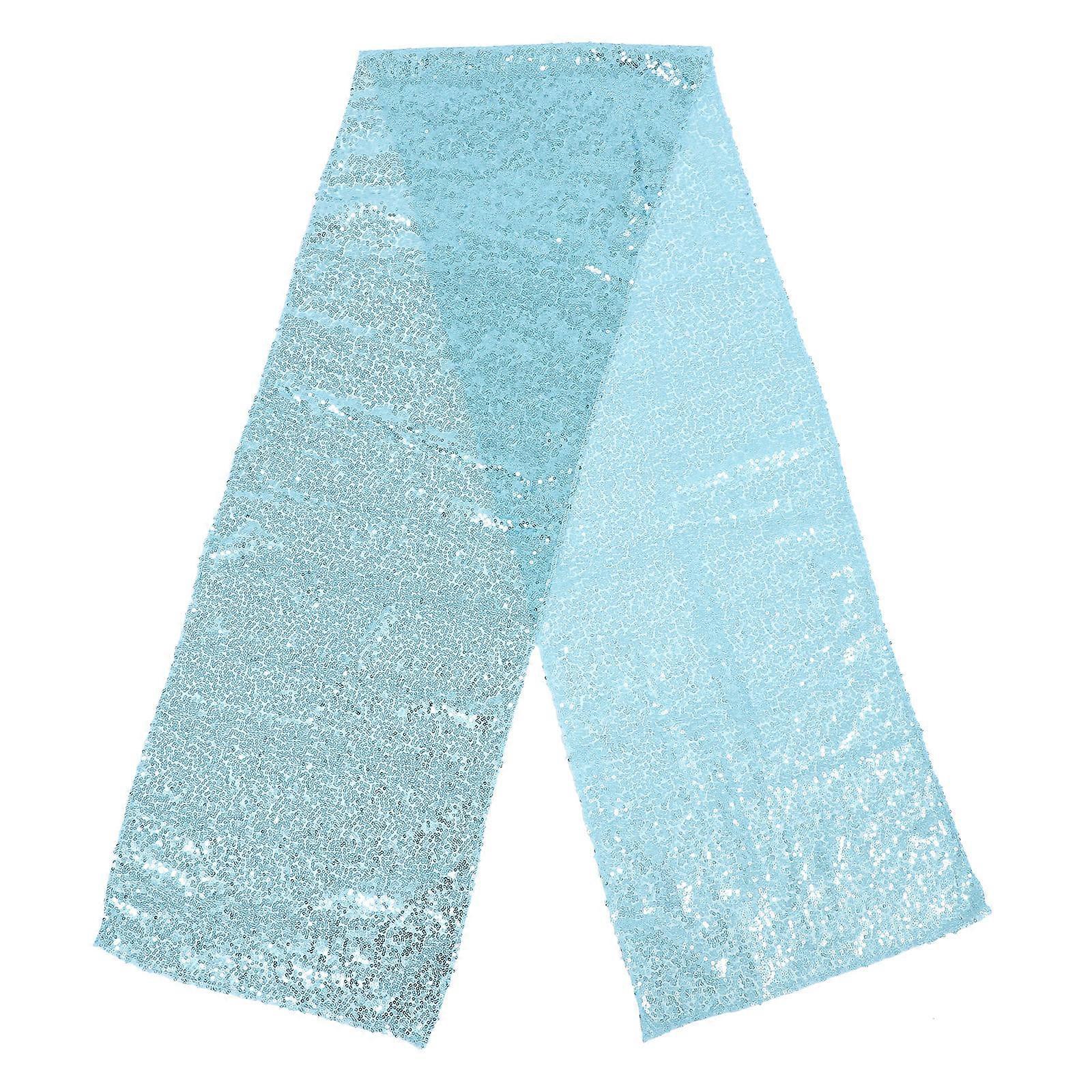 Blue Table Cloth for Decoration 5Pcs Stylish Sequin Table Runner