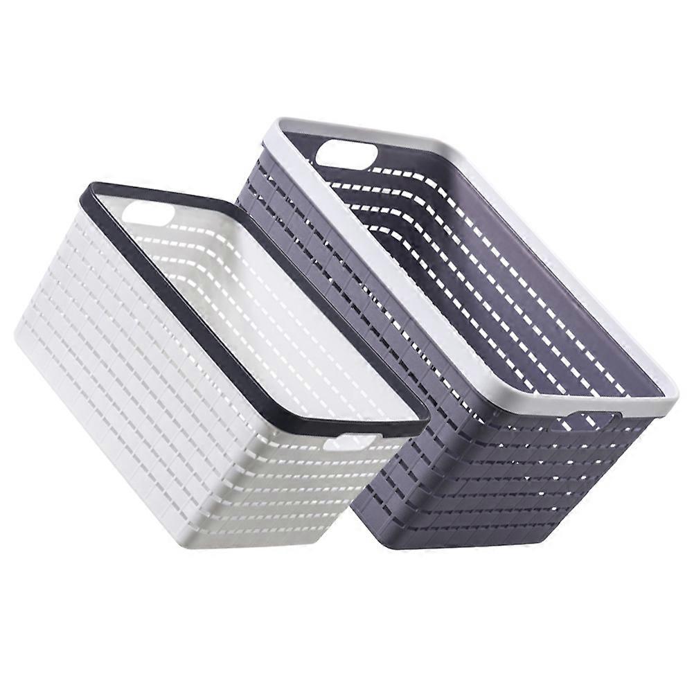 Plastic Storage Basket for Home Organizer 2Pcs Multipurpose Plastic Basket