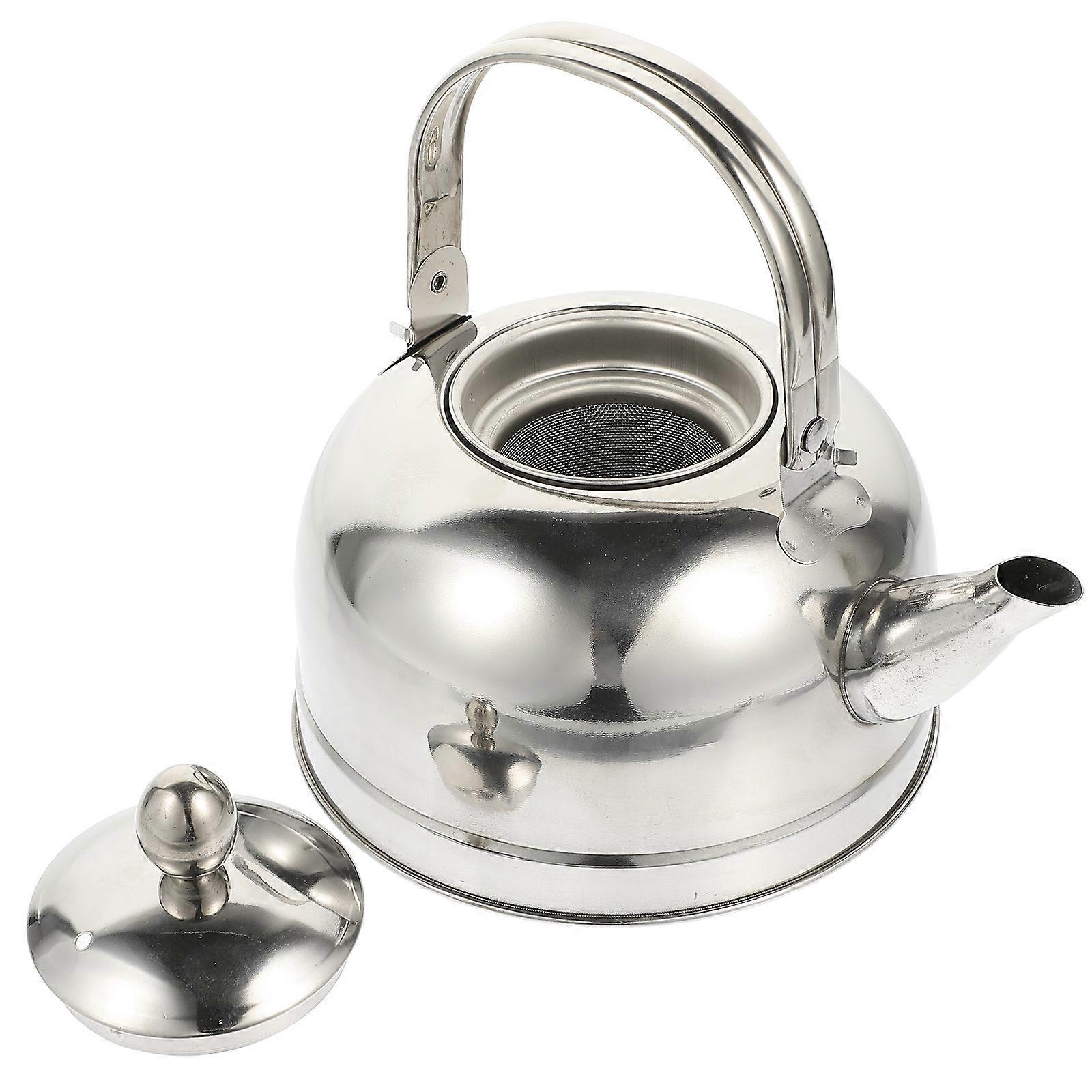 Stainless Steel Tea Kettle for Kitchen Use with Comfortable Handle Silver