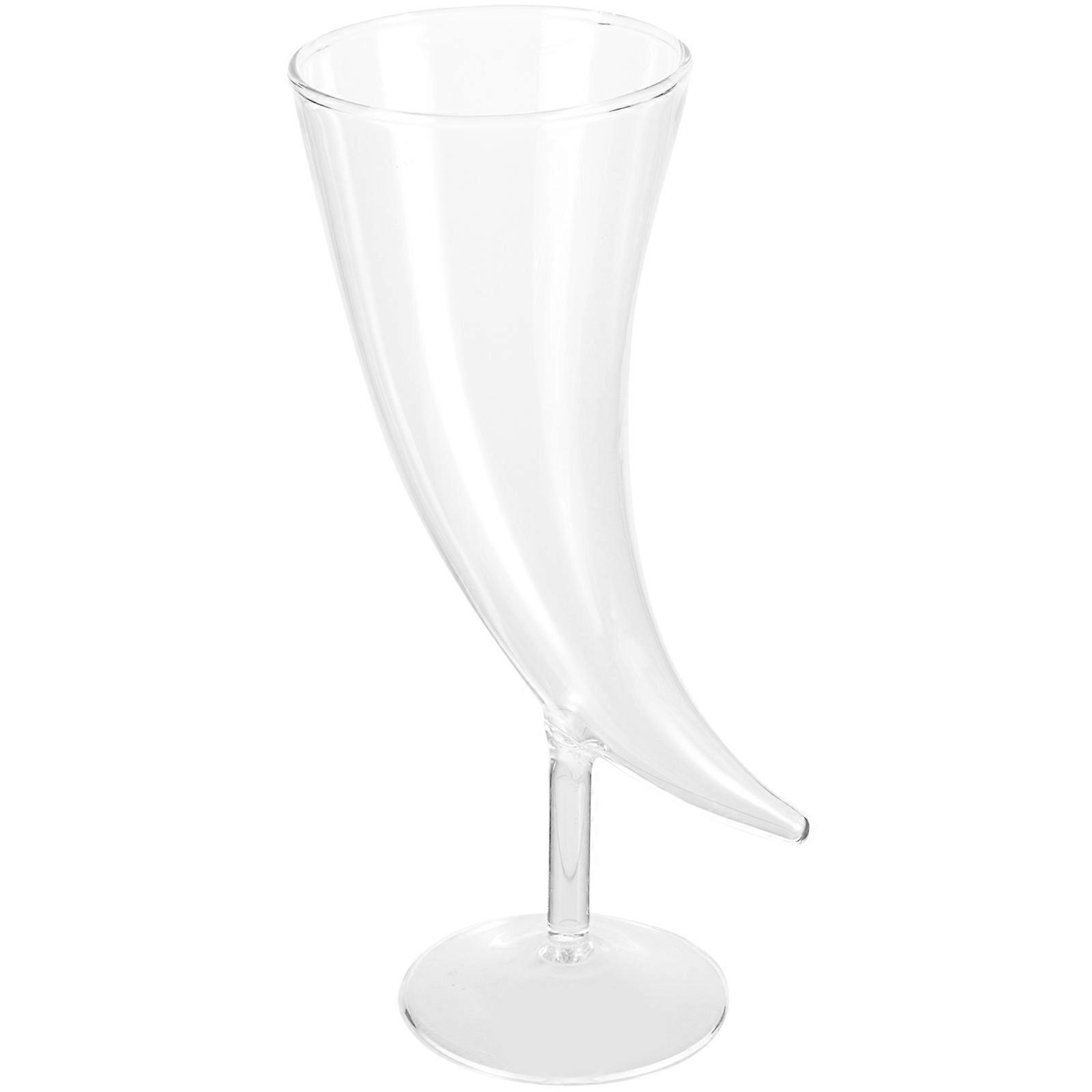 Moon Shaped Wine Glass Cup for Storage Transparent Glass Drinking Cup