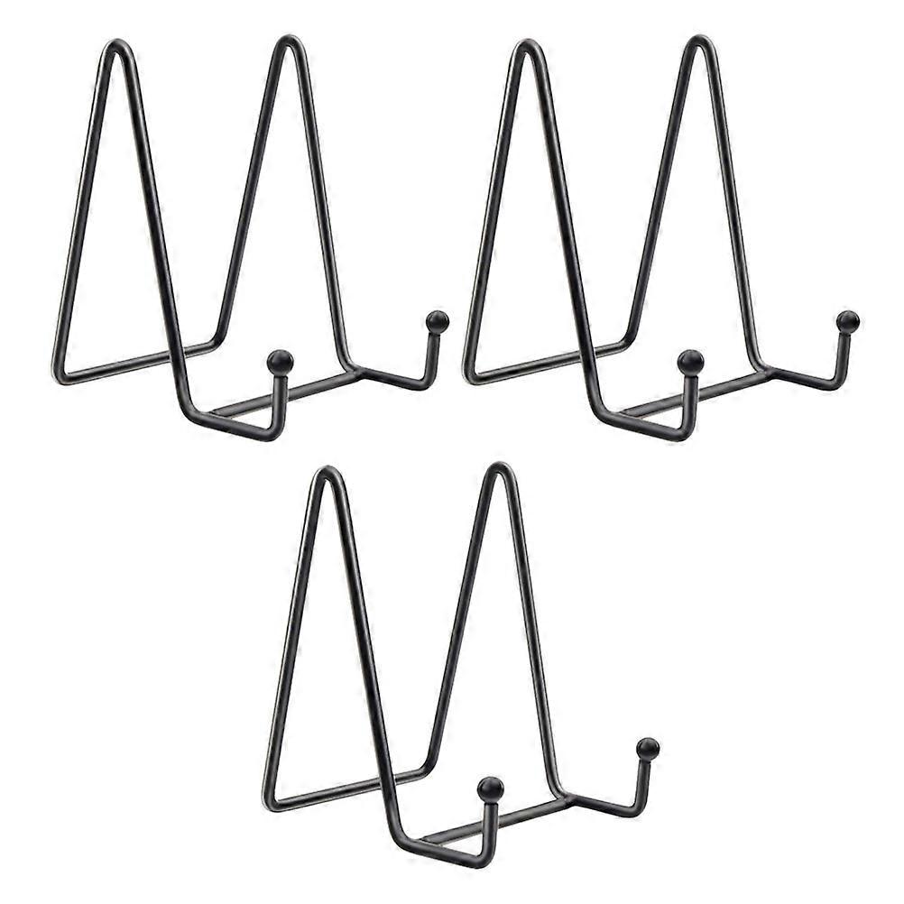 Black Iron Display Stands for Home Use Vintage Minimalist Storage Racks Perfect for Artwork and Trays 3 Pcs
