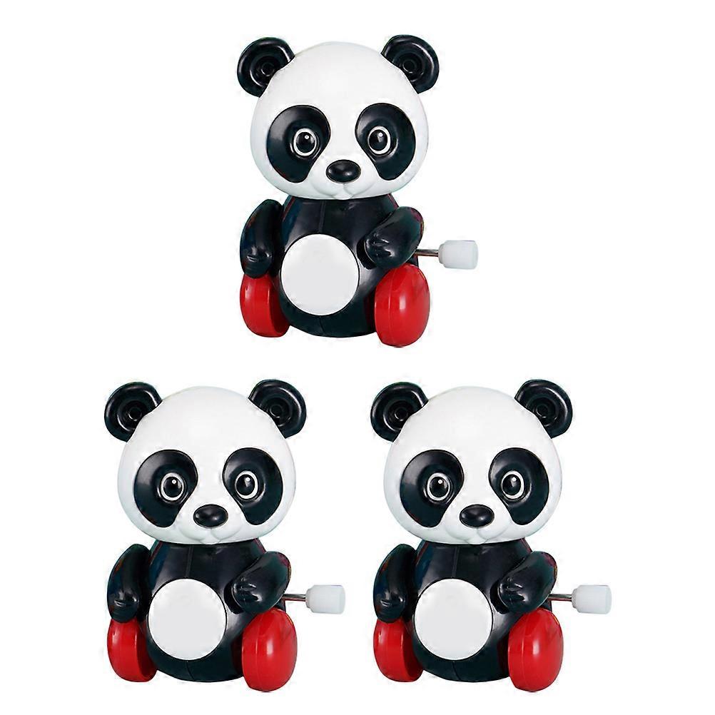 Wind-Up Plaything Clockwork Panda Toys for Kid Playing 3Pcs