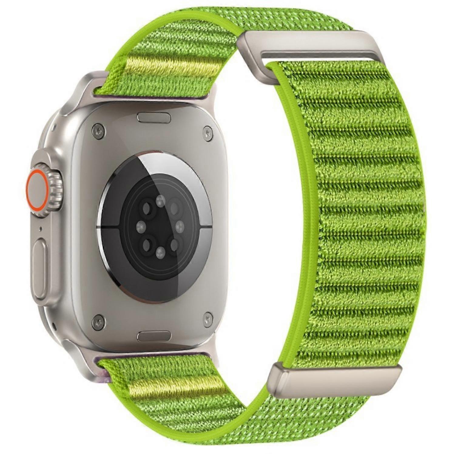 Two-section Mountain Pattern Hook And Loop Fastener Nylon Watch Band