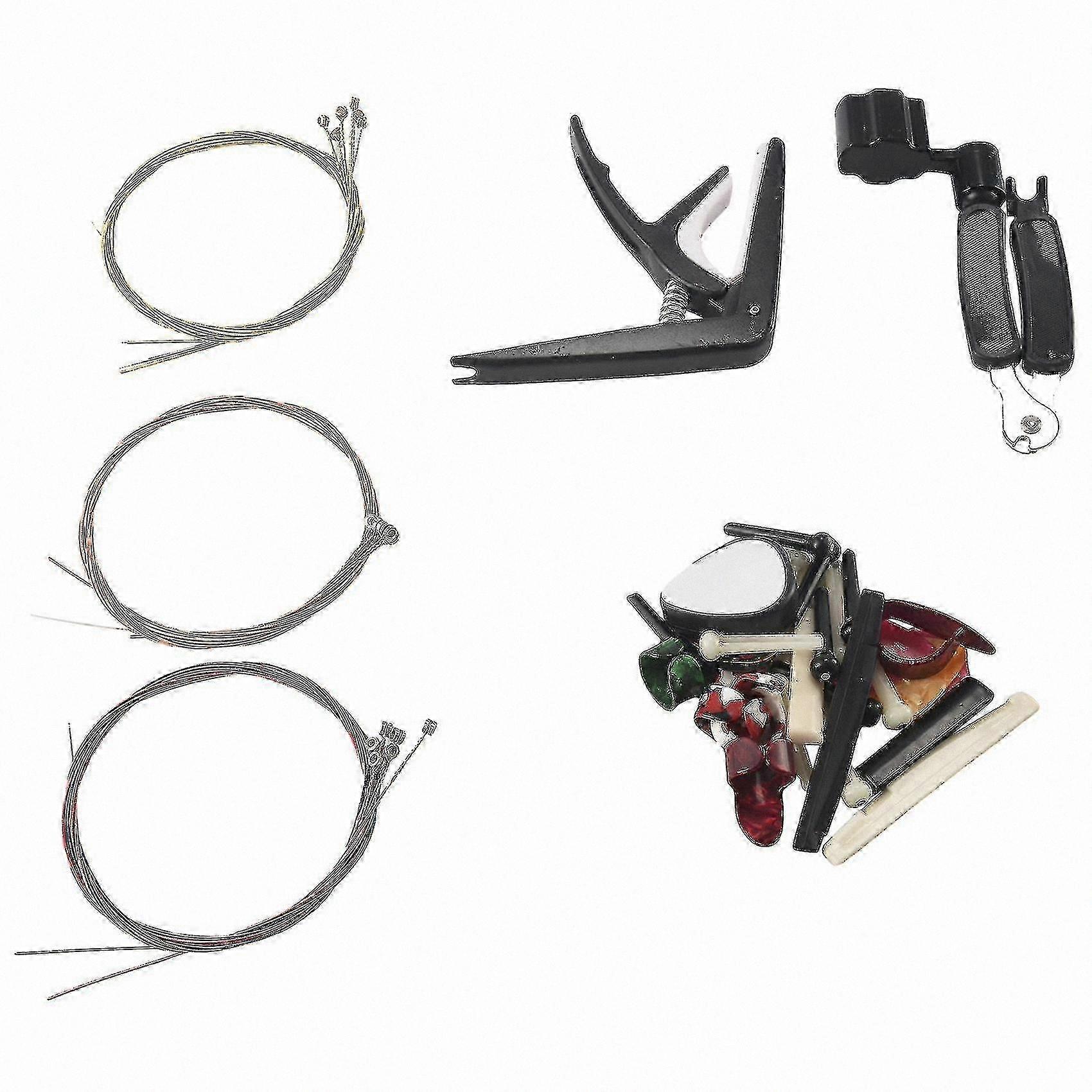 34 Pcs Guitar Accessories Kit with Picks, Capo, Strings & String Winder