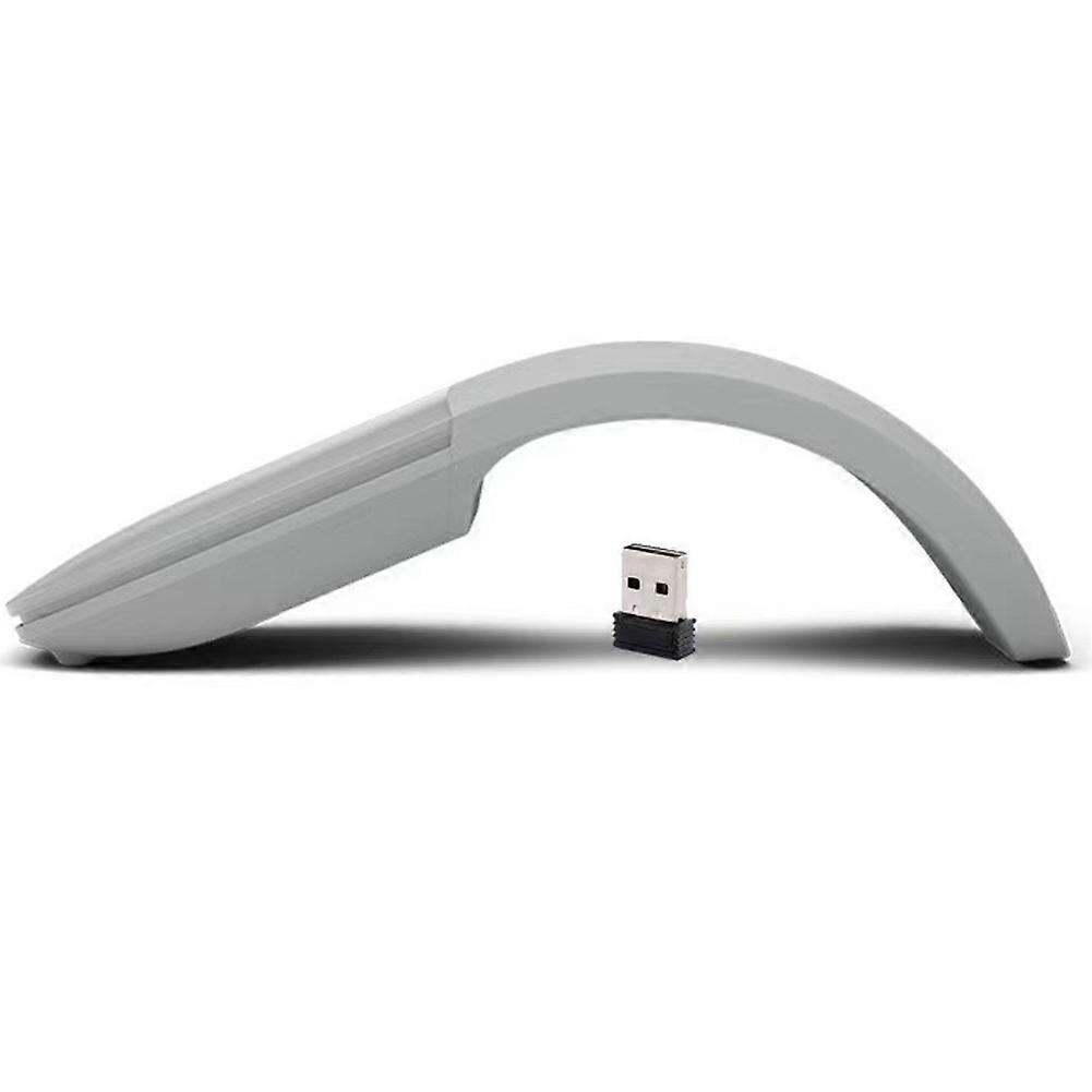 Bluetooth 4.0 Folding Wireless Mouse Arc Touch Roller Computer Silent Mouse Ergonomic Slim Mini Mice White