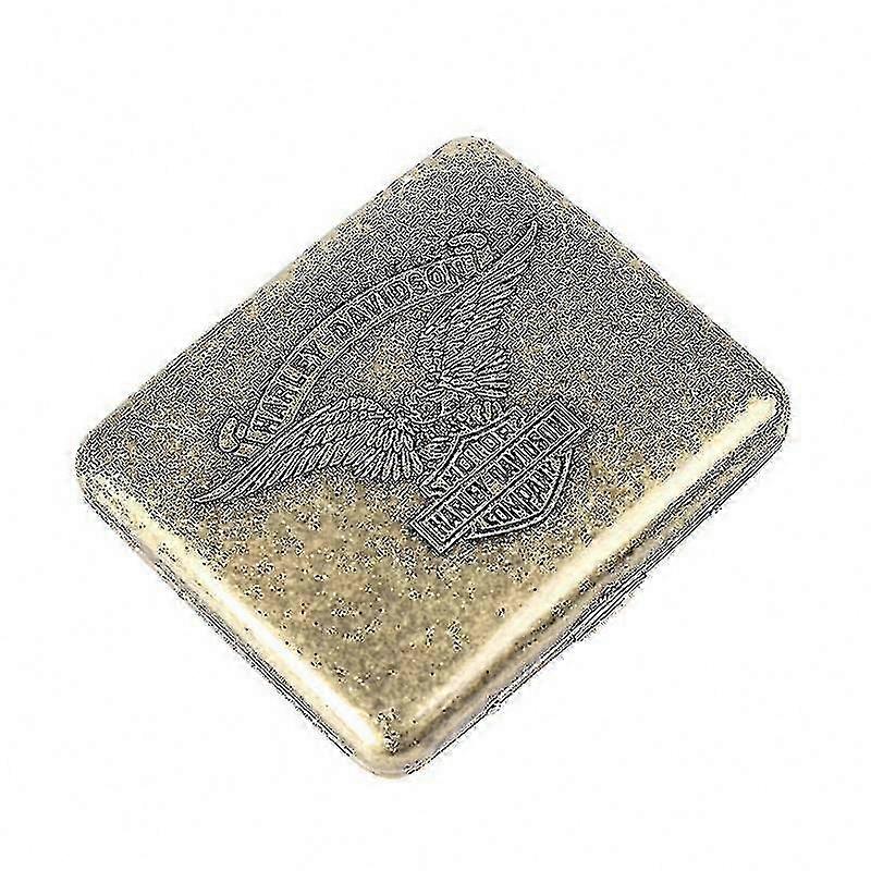 Metallic Flip-Top Cigarette Box with Floral Pattern