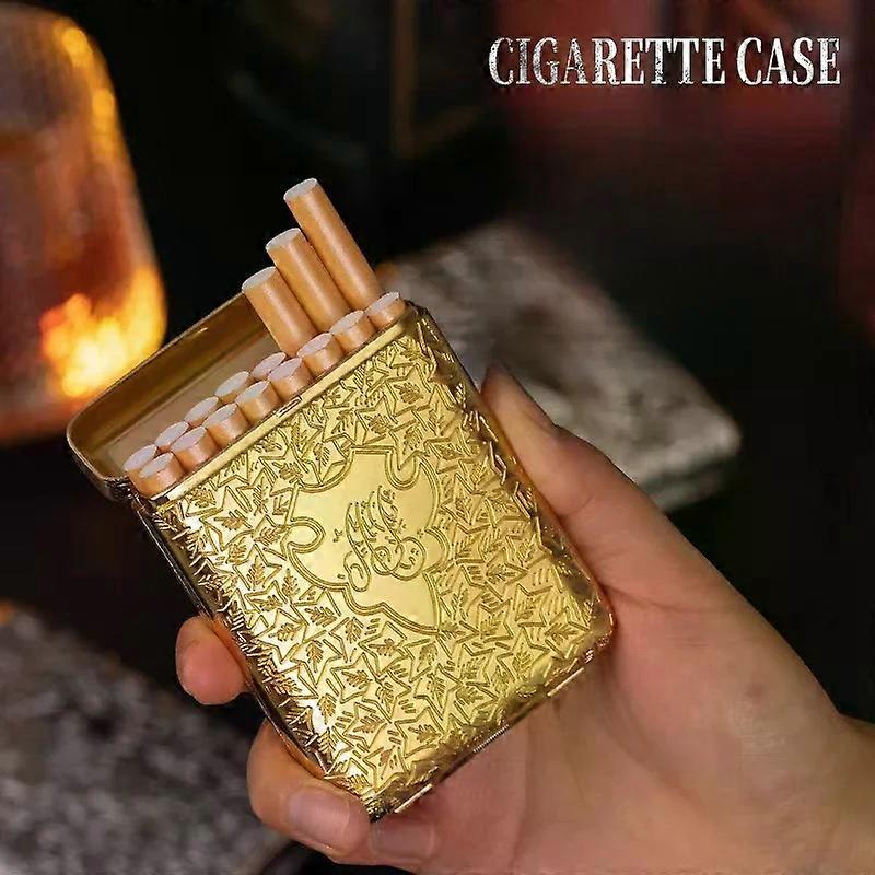 Retro Metal Cigarette Box, Personalized Nostalgic Three-dimensional Embossed Pattern, 16-pack, 20-pack Cigarette Box