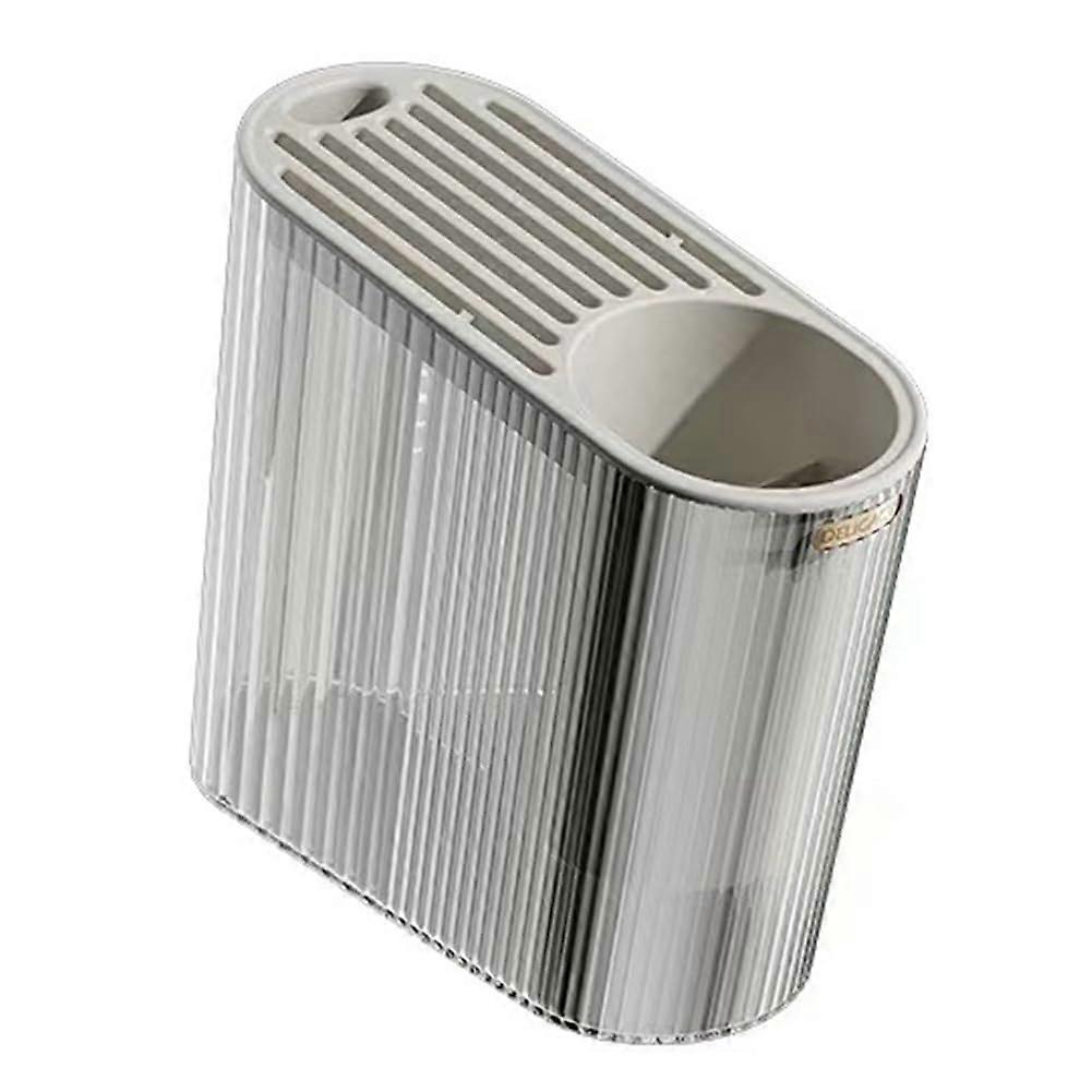 Knife Storage Organizer with Utensil Holder, Multifunctional Countertop Rack, Easy Install