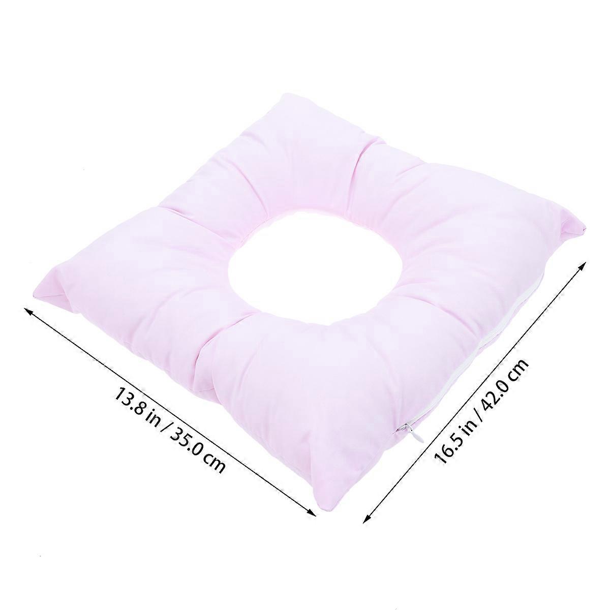 Face Massage Pillow for Spa Pink Cotton Cushion Square