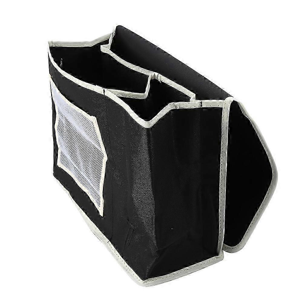 Black Bedside Storage Bag for Remote, Books, Phones