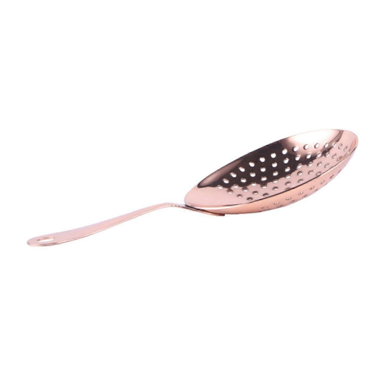 304 Stainless Steel Cocktail Strainer Rose Gold Long Handle Rust Resistant Bartender Barware Tool