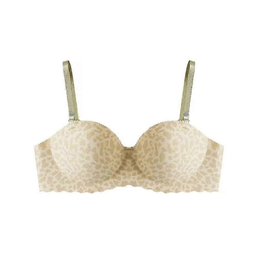 Sexy Mesh Milk Leather Leopard Print Comfortable Beautiful Back Bra