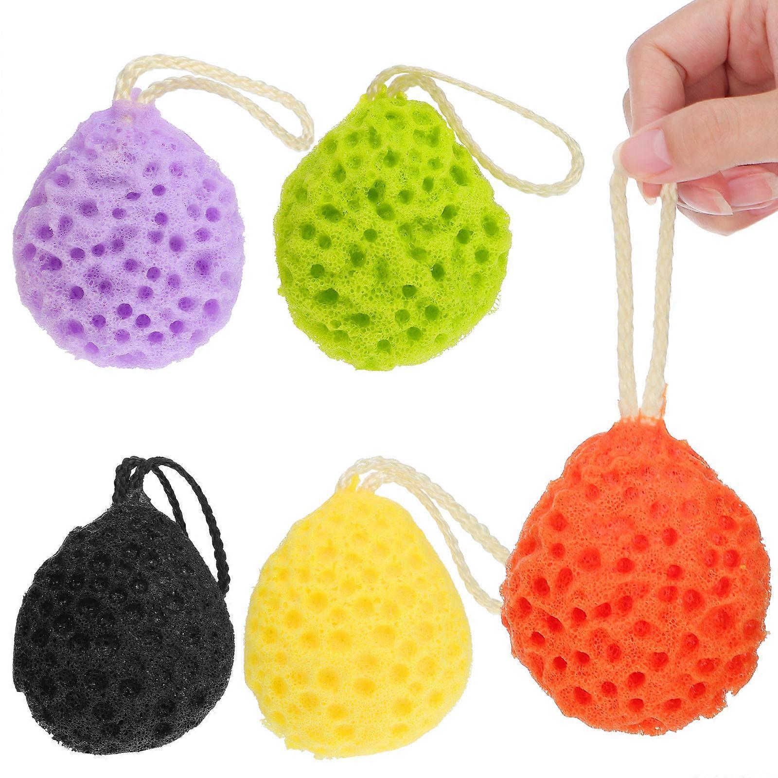 Body Scrubber Bath Sponge for Skin Cleansing 15Pcs Multi Color Pack
