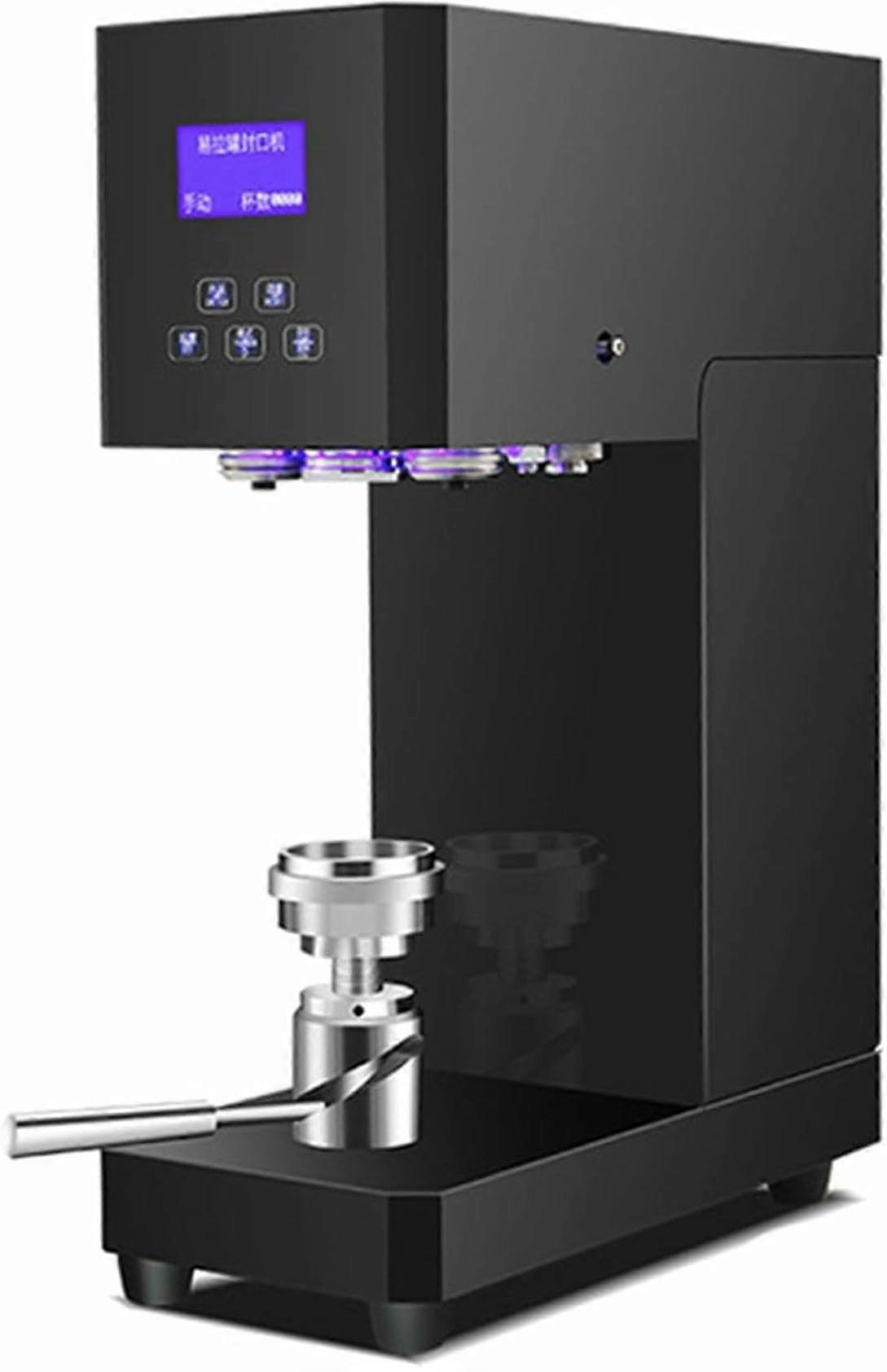 Automatic Can Sealing Machine with Touch Screen, Adjustable Height for 55mm Cans, Stainless Steel