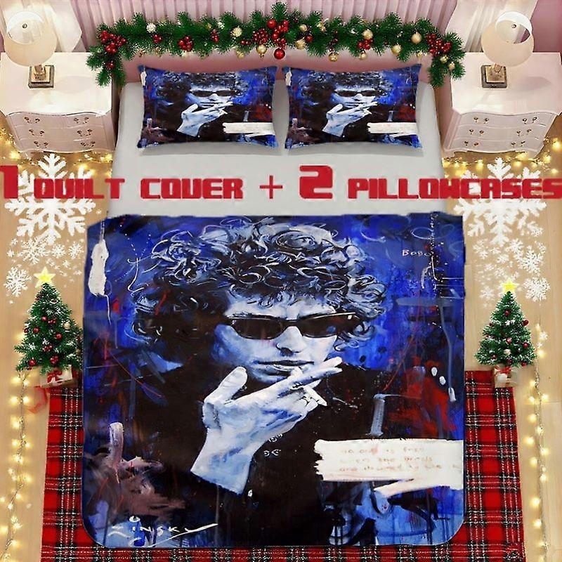 bedding Featuring Bob Dylan Made from Soft Polyester Fabric Decorative And Warm