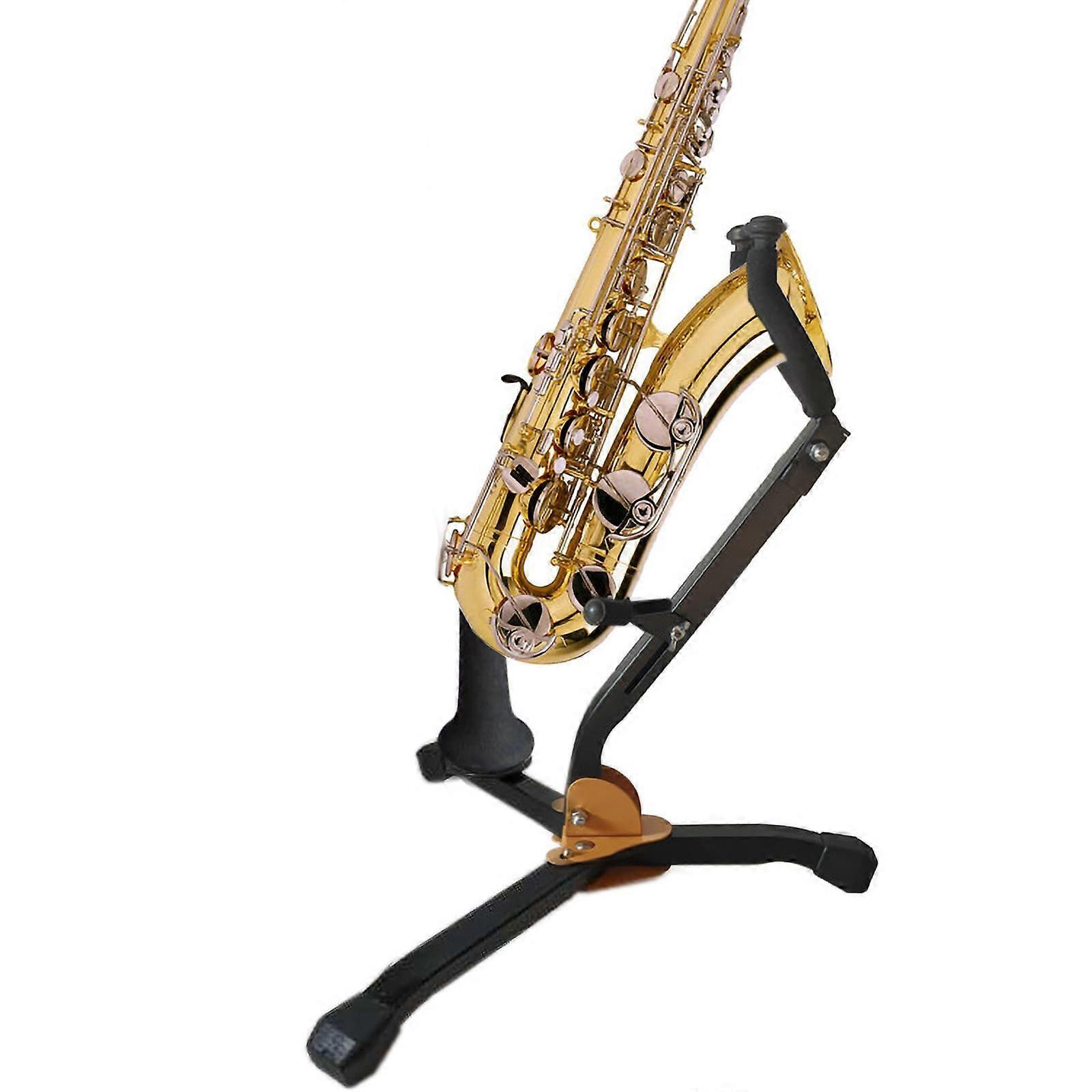 Adjustable Saxophone Stand Foldable Metal Tripod for Alto and Tenor with Stable Triangular Base