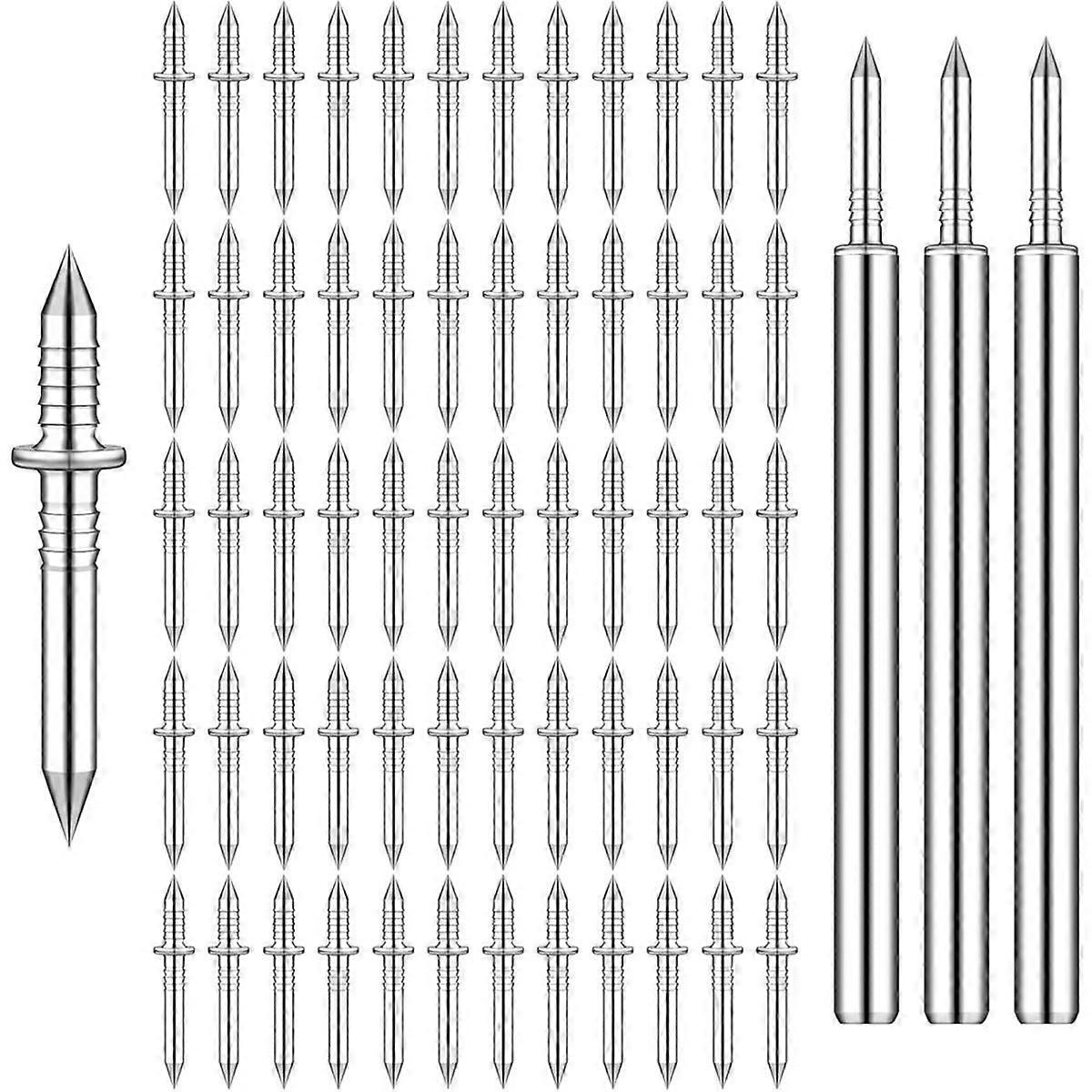 300PCS Double-Headed Skirting Nails - Solid Wood Baseboard Fasteners with Sleeve Tool