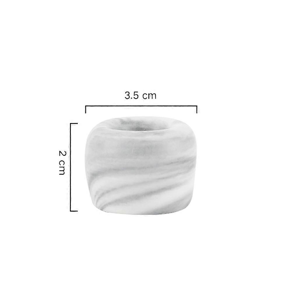 Marble Toothbrush Organizer for 2Pcs Ceramic Ring Toothbrush Holder