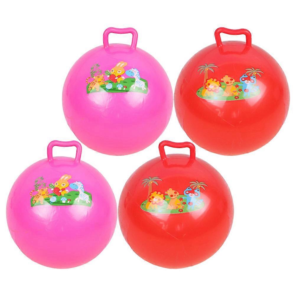 Kids Jumping Ball Inflatable Ball with Handle for Playing 8Pcs