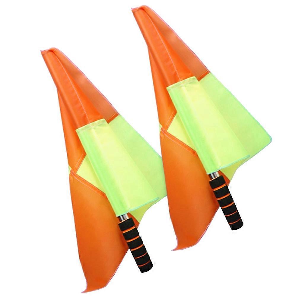 Referee Flags Sturdy Material for Racing Game Use 2Pcs Handheld