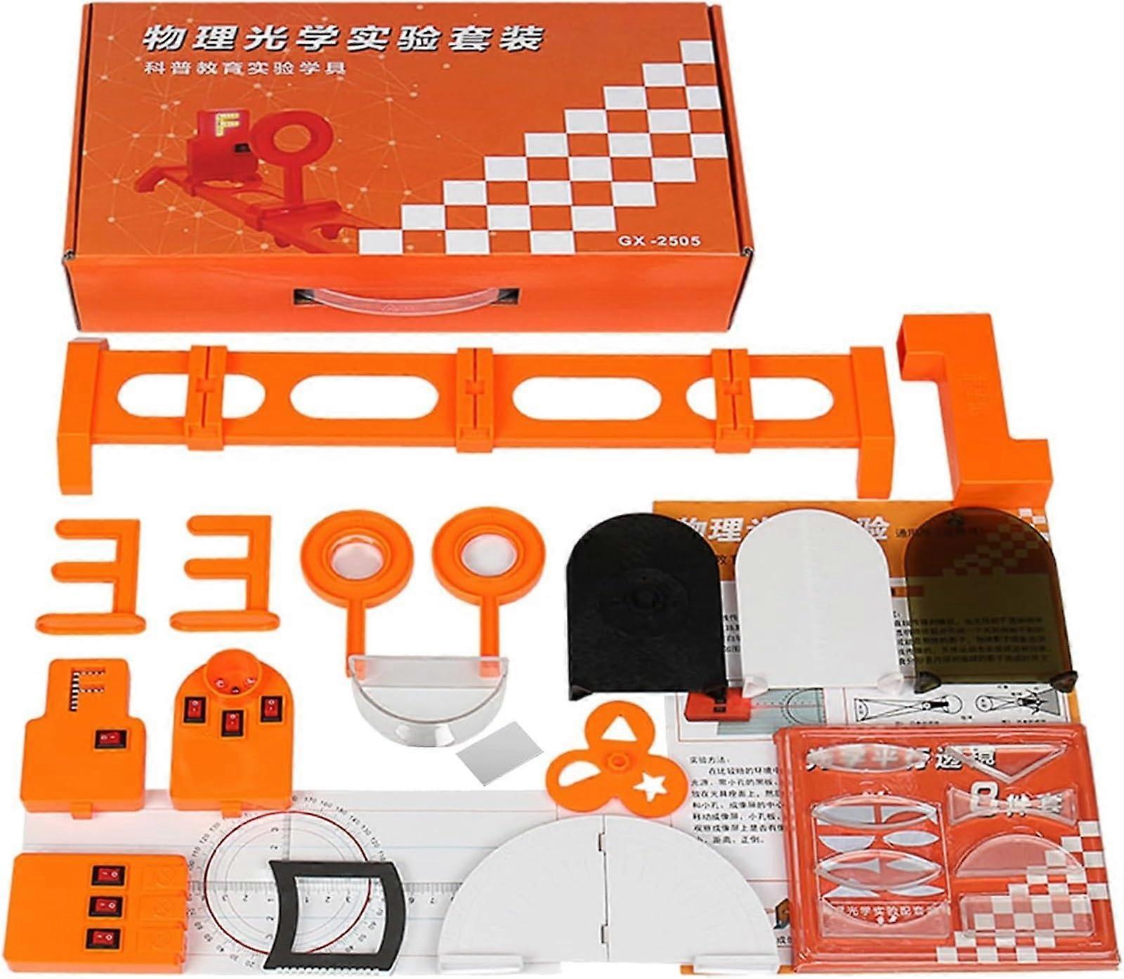Optical Experiment Kit with Modular Design for Middle School Physics Light Teaching and Lens Set