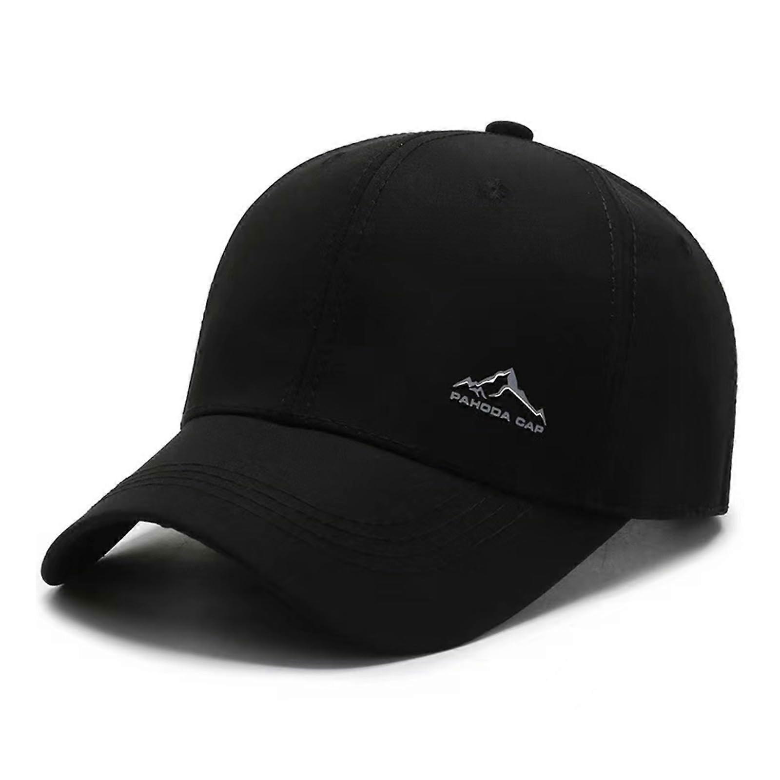 Black Mountain Pattern Baseball Hat with Sunproof Protection, Breathable Fabric and Adjustable Strap