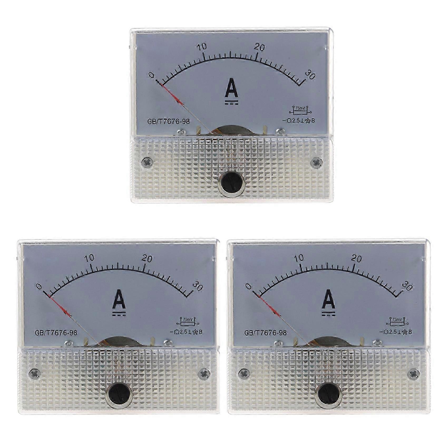 3X 85C1 Analog Current Panel Meter DC 30A AMP Ammeter
