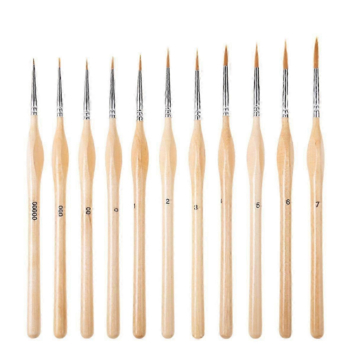 Hook Shape Brush Handle for Comfortable Artistic Detailing 12pc