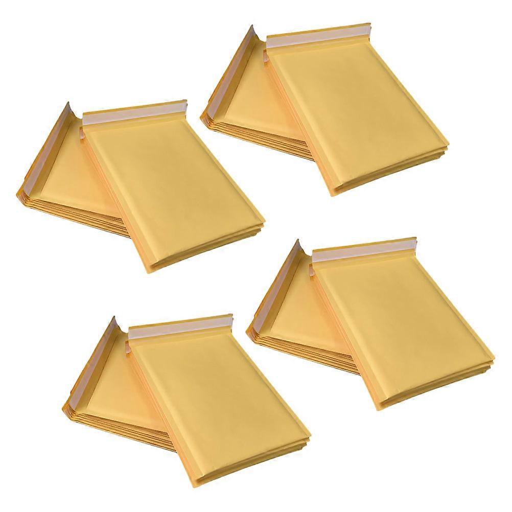 Shockproof Bubble Packaging Bags for Storage Use 50Pcs Yellow Paper Plastic