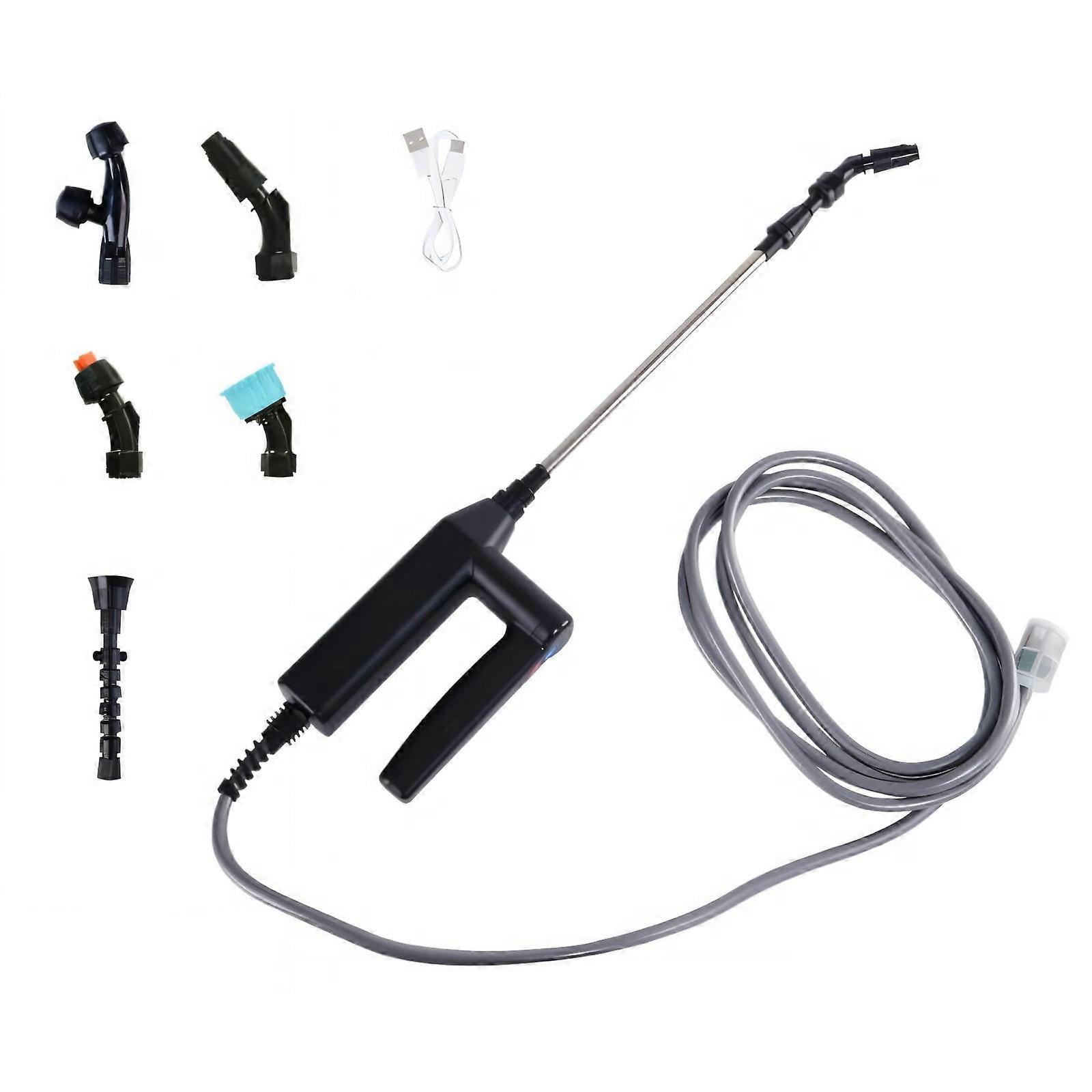 Electric Water Dispenser With 3 Meter Hose And 60Cm Extension Rod For Outdoor Refreshment Vehicle Washing Multicolor