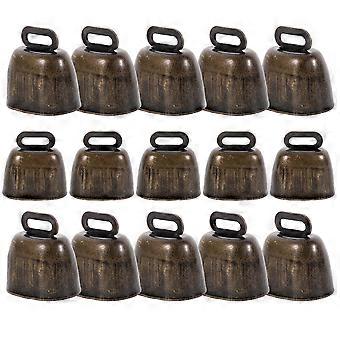 Metal Cow Bells for Anti-Lost Animal Use 45Pcs Light Brown Bells