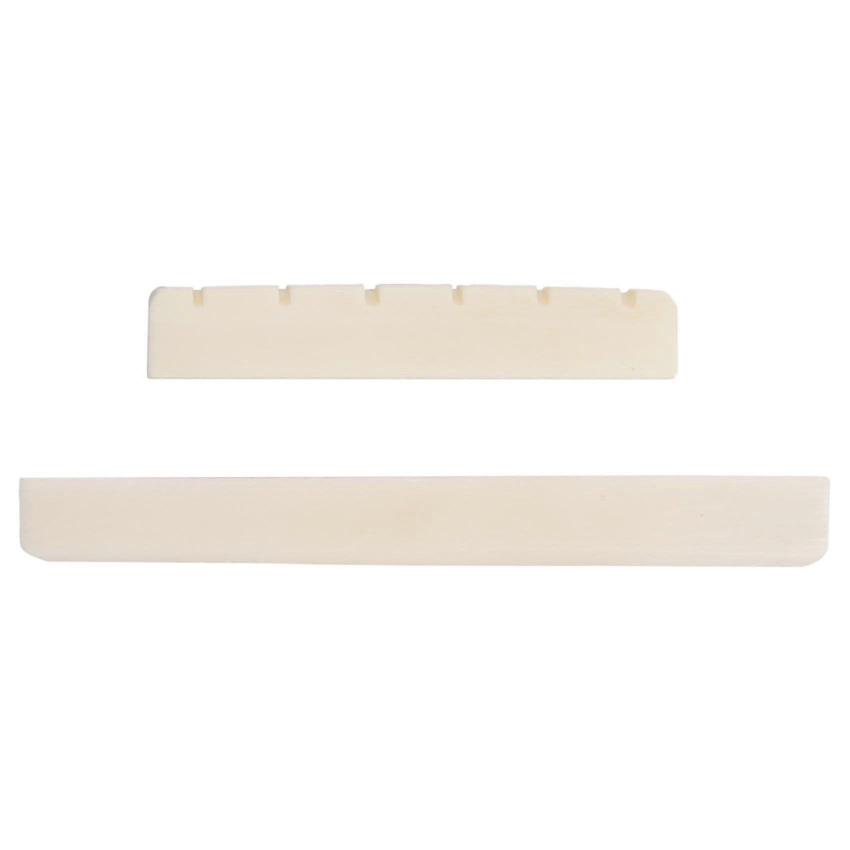 2026 Classical Guitar Bone Slotted Saddle Nut Set