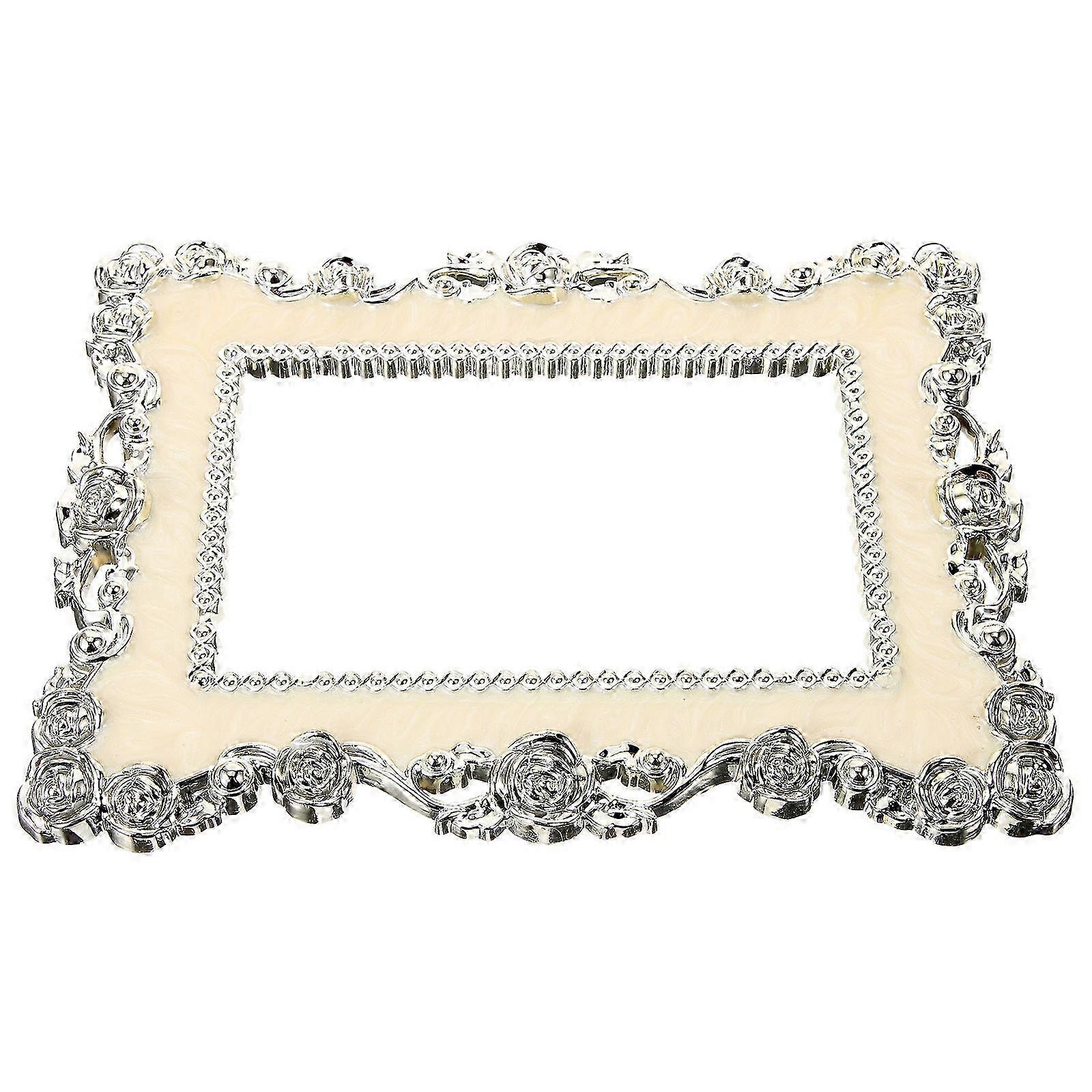 Silver Embossed Light Switch Plates Decoration compatible with Home 5Pcs