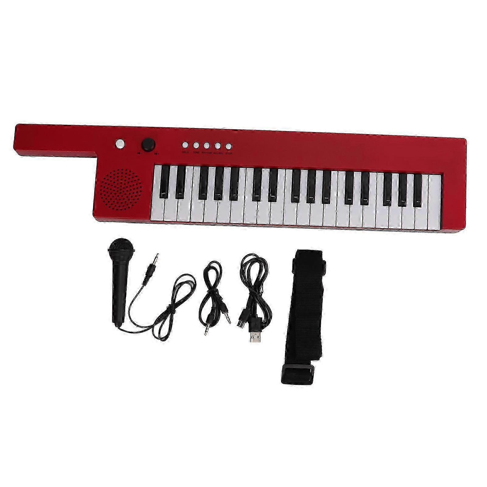 Electronic Keytar with 37 Keys & Shoulder Strap BF-3755 Red