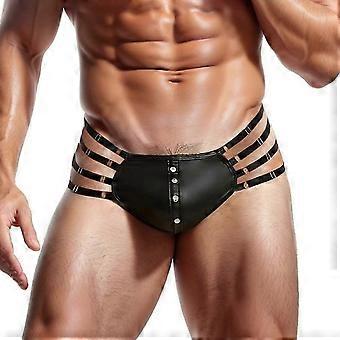 Sexy men's underwear for binding, string thong, comfortable, breathable, soft fabric, black size M. QD