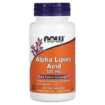 NOW Foods, Alpha Lipoic Acid, 100 mg, 60 Veg Capsules, 3-Pack